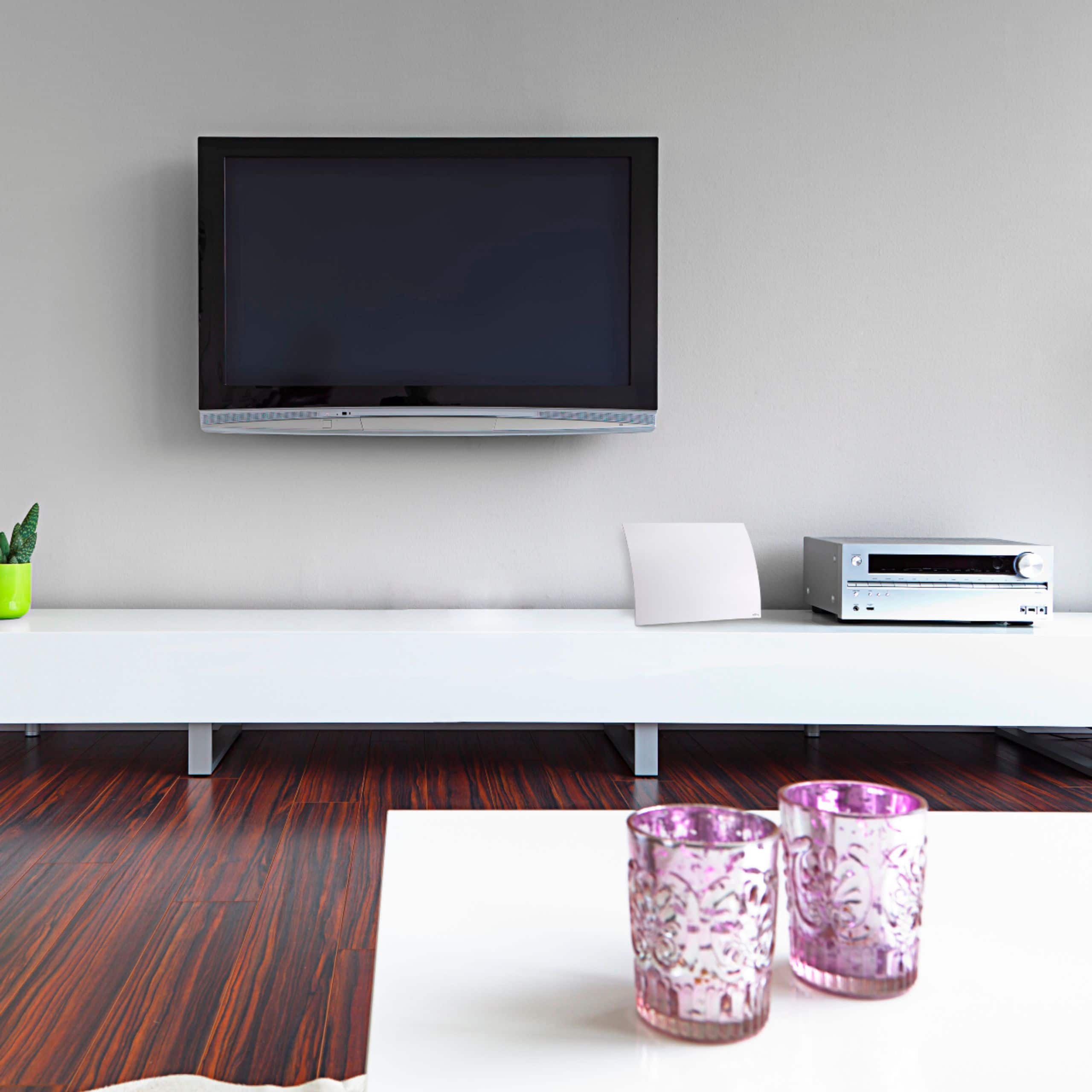 Alt View 18. Mohu - Arc Indoor Curved HDTV Antenna 40-Mile Range - White.