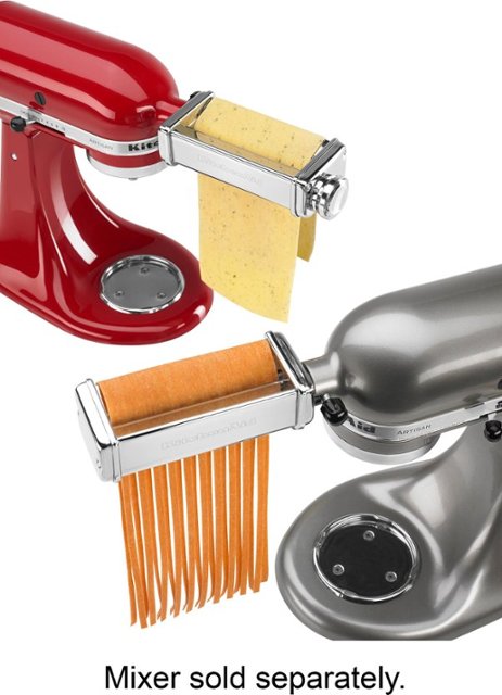 KitchenAid - KFETPRAP Pasta Roller and Fettuccine Cutter Set - Stainless Steel - Front_Zoom
