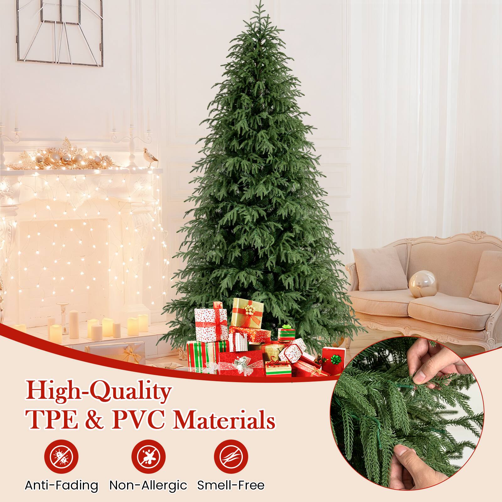 High-Quality TPE & PVC Materials  
Anti-Fading  
Non-Allergic  
Smell-Free