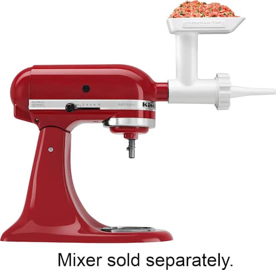 KitchenAid - KSMFGSSA Food Grinder and Sausage Stuffer Kit Attachment Pack - White - Front_Zoom