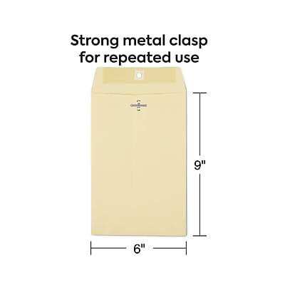 Strong metal clasp for repeated use  
9"  
6"