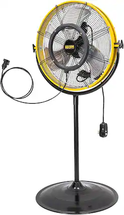 Front. Akoasm - 20" Outdoor Misting Pedestal Fan, IP44 Enclosed Motor, Detachable Mist Kit, 4400 CFM, 3-Speed for Patio.