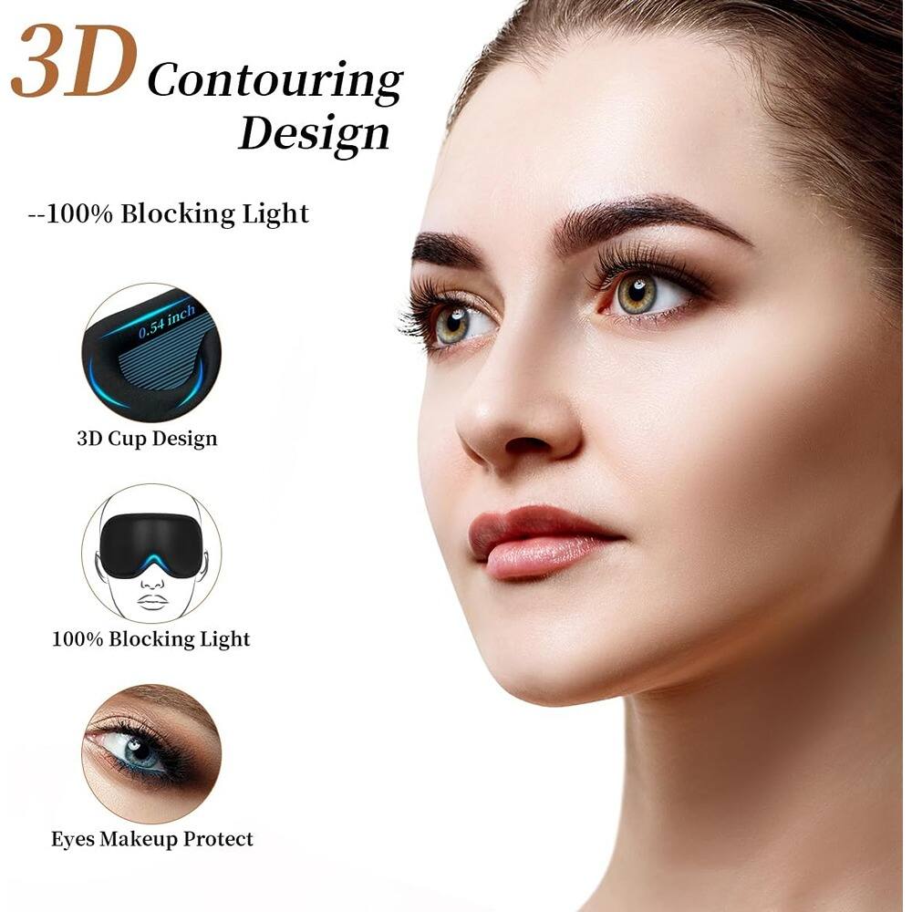3D Contouring Design  
--100% Blocking Light  
0.54 inch  
3D Cup Design  
100% Blocking Light  
Eyes Makeup Protect