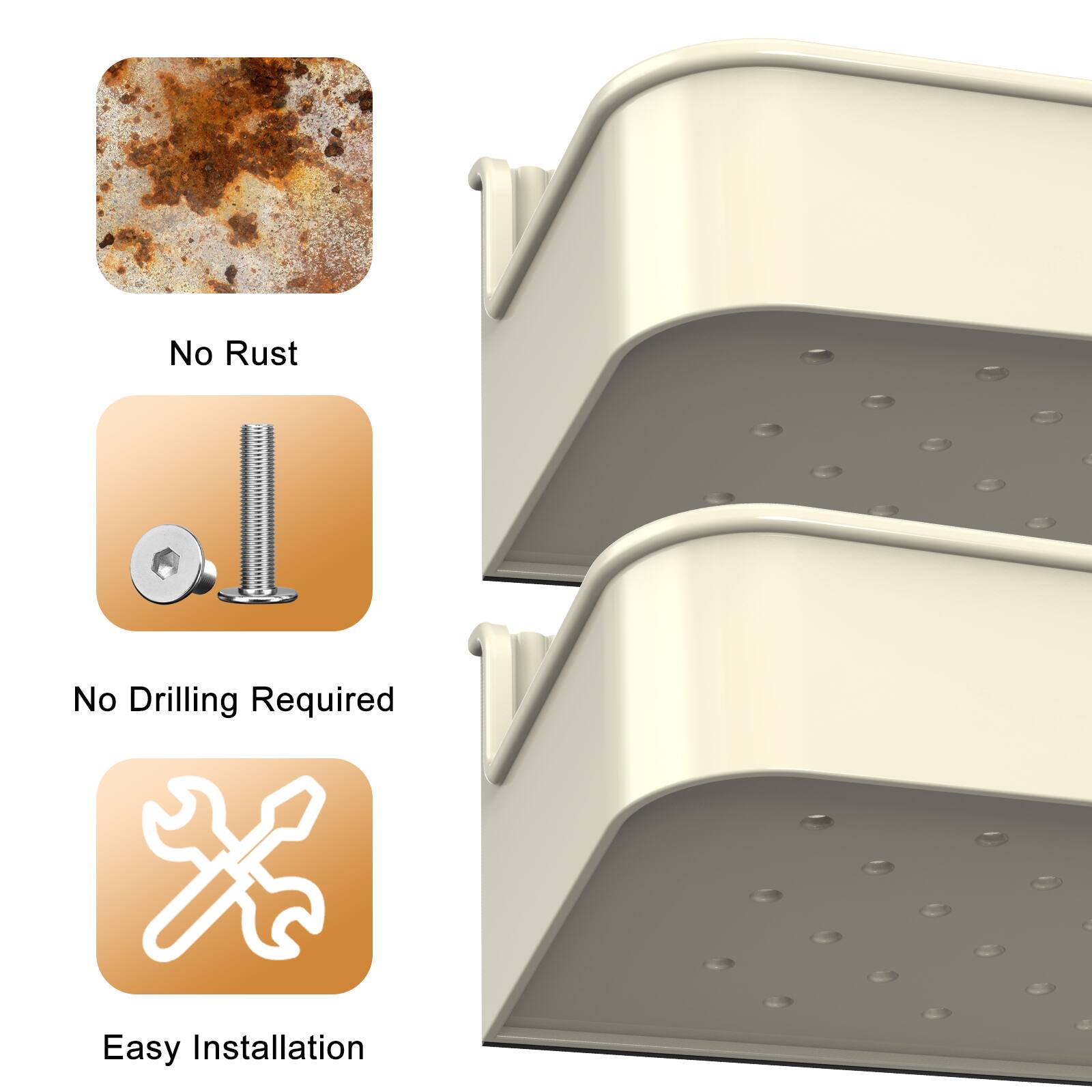 No Rust  
No Drilling Required  
Easy Installation