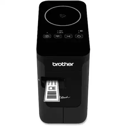 Front. Brother - P-Touch P750W Label Maker - Black.