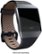 Angle Zoom. Perforated Band Leather Small Watch Strap for Fitbit Ionic - Midnight blue.