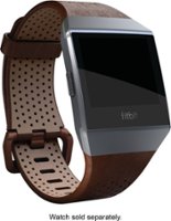 Band Leather Large Watch Strap for Fitbit Ionic - Cognac - Angle_Zoom