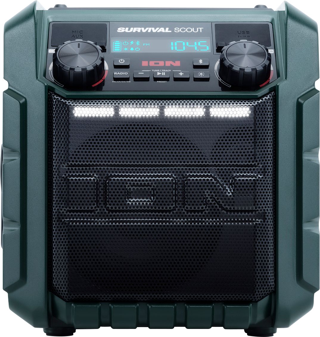 ION Audio - Survival Scout Portable Bluetooth Speaker - GREEN
