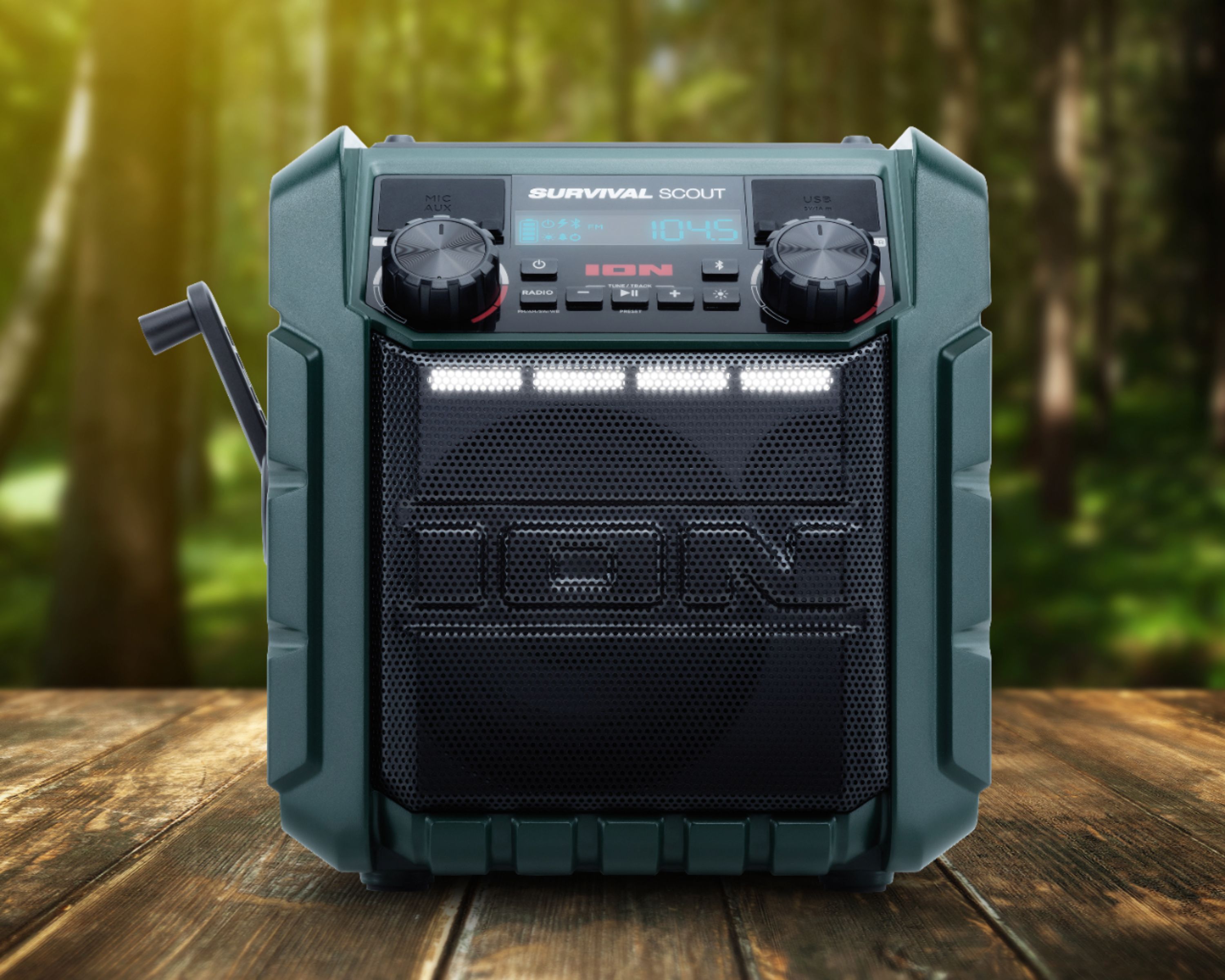 Zoom in on Alt View Zoom 12. ION Audio - Survival Scout Portable Bluetooth Speaker - GREEN.