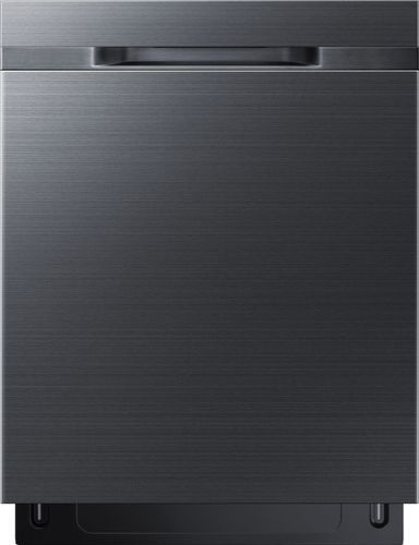 Samsung - Samsung-StormWash™ 24" Top Control Fingerprint Resistant Built-In Dishwasher-Black Stainless Steel - Fingerprint Resistant Black Stainless Steel