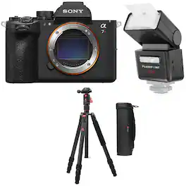 Bundle - Sony - Alpha a7R VI Mirrorless Camera, with Carbon Fiber Travel Tripod, iT32 TTL R2 Mini iFlash