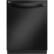 Front. LG - 24" Top Control Smart Wi-Fi Enabled Dishwasher with QuadWash and Steel Tub with Light - Matte Black Stainless Steel.