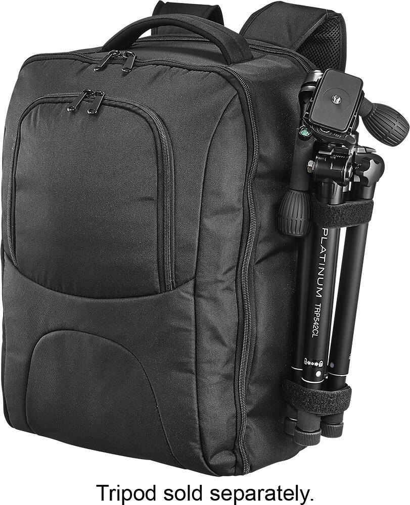 Best Buy Dynex™ Large Camera Backpack Black DXDSLRBP12