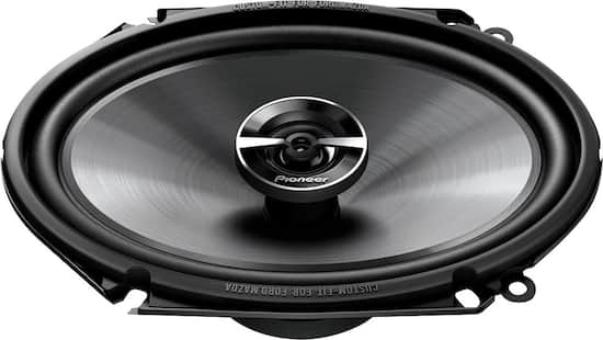 pioneer g series 6 x8 2 way car speakers each speaker has a mica reinforced impp woofer with a rubber treated cloth surround black