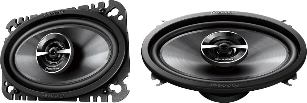 Alt View 12. Pioneer - 4" x 6" 2-way Coaxial Speakers (Pair) - Black.
