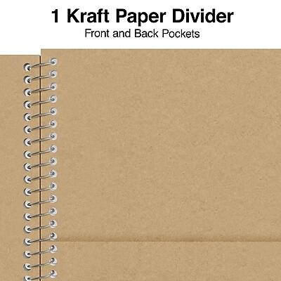 1 Kraft Paper Divider  
Front and Back Pockets