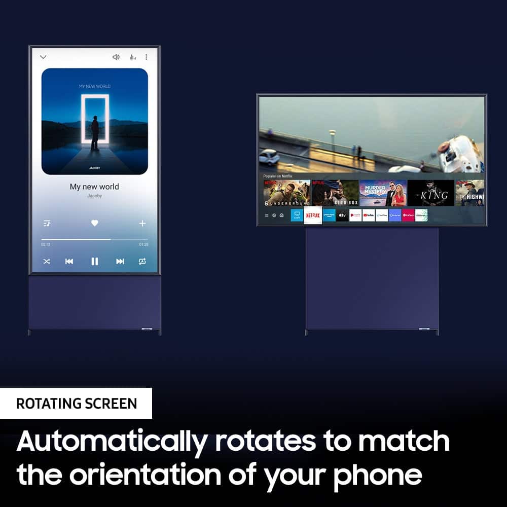 Alt View 17. Samsung - 43" Class The Sero QLED 4K Smart TV (2022) - Navy Blue.