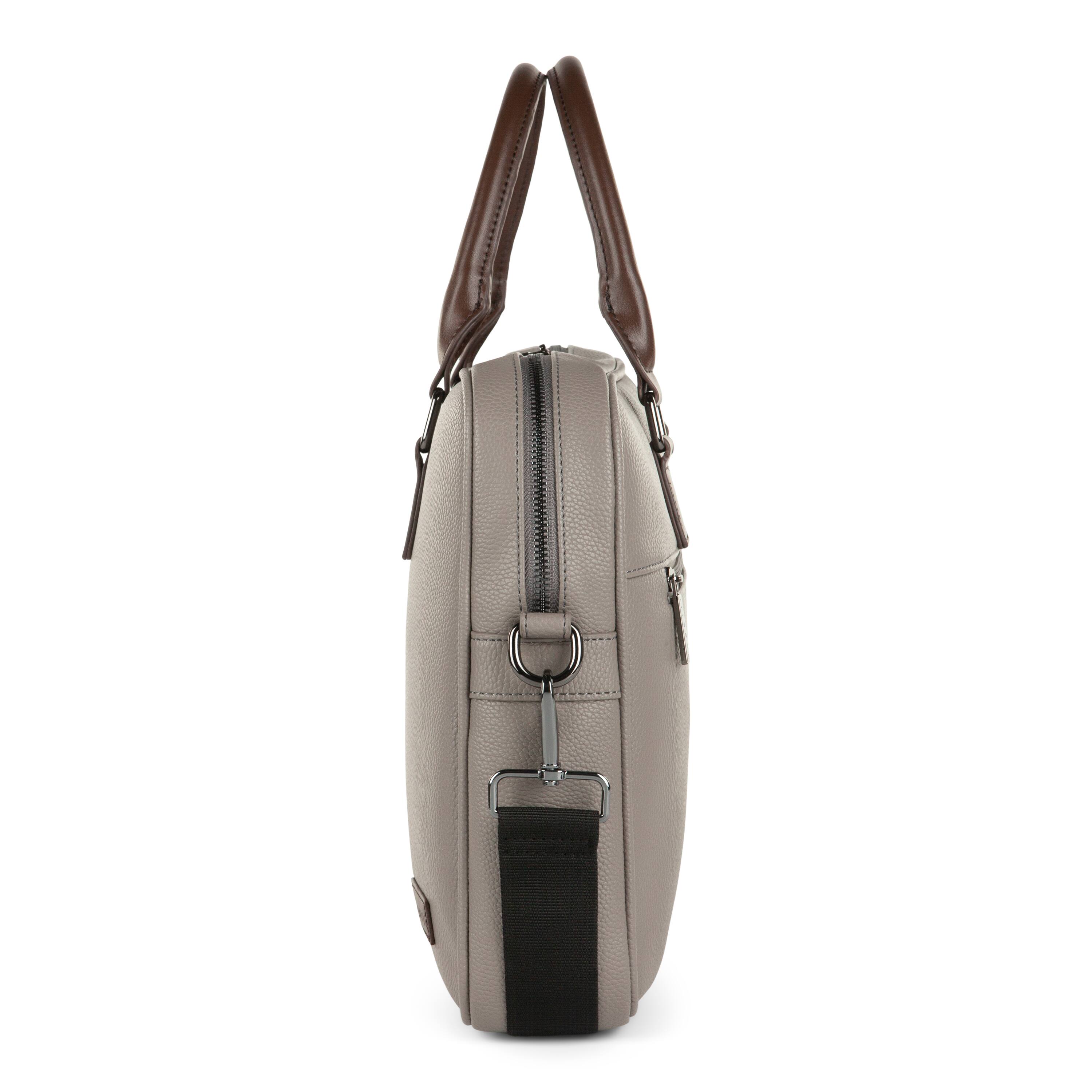 Left. Bugatti - Contrast collection - Briefcase - Gray.