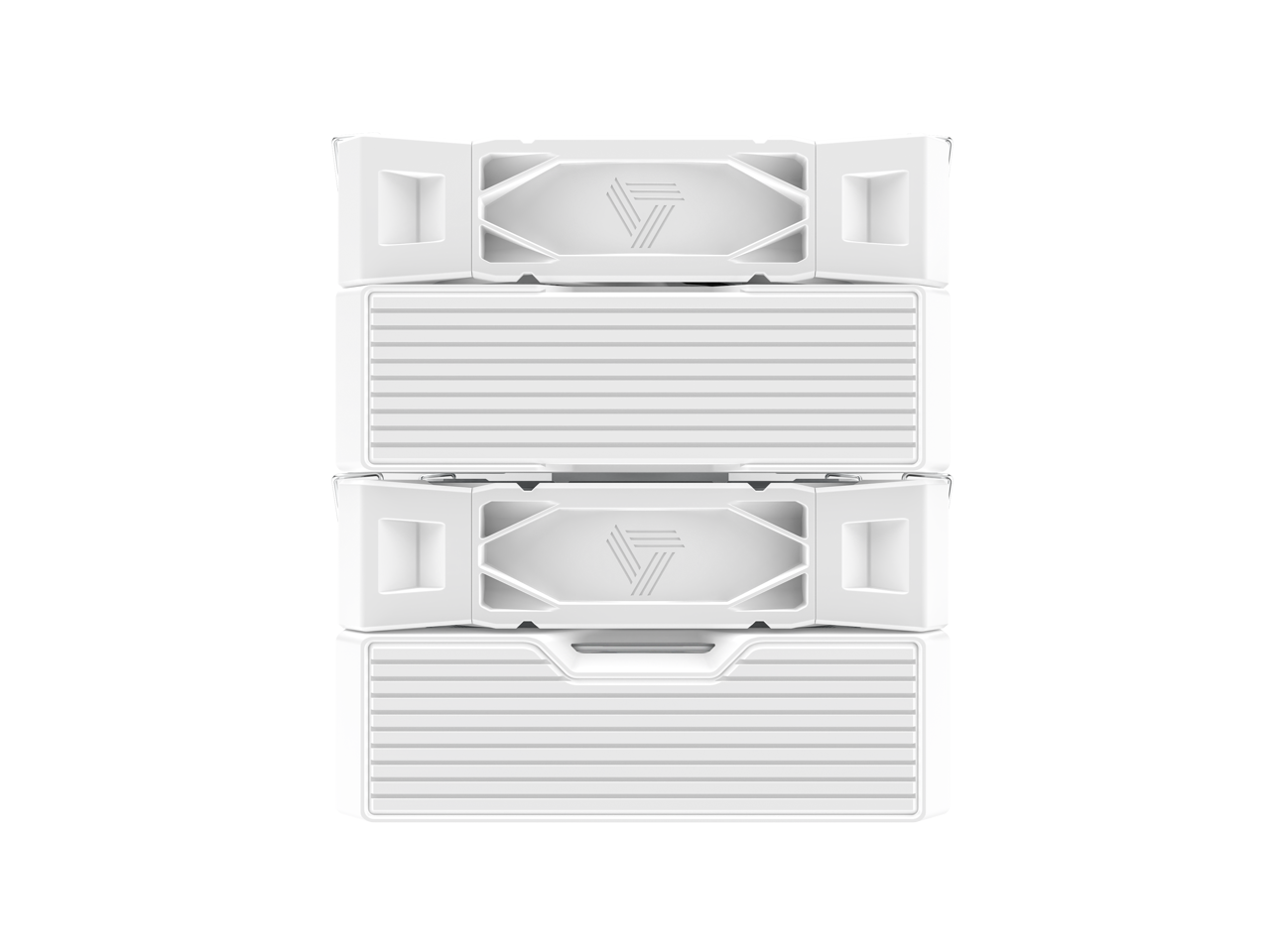 Alt View 5. Montech - MONTECH NX600 Dual-Tower CPU Cooler, 6 Heatpipes, 28mm PWM Fan, Soldered Base, LGA1700/1851/AM5, White - White.