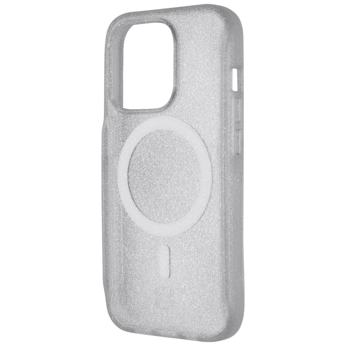 Back. Incipio - AeroGrip Series MagSafe Case for iPhone 15 Pro - Clear Glitter - Clear Glitter.