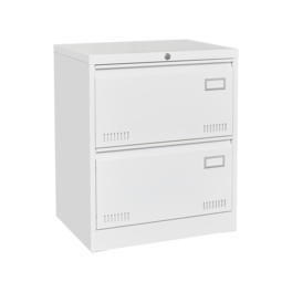 Spaco - 2-Drawer Steel File Cabinet, Locking Legal Size, Heavy-Duty Vertical Design - White