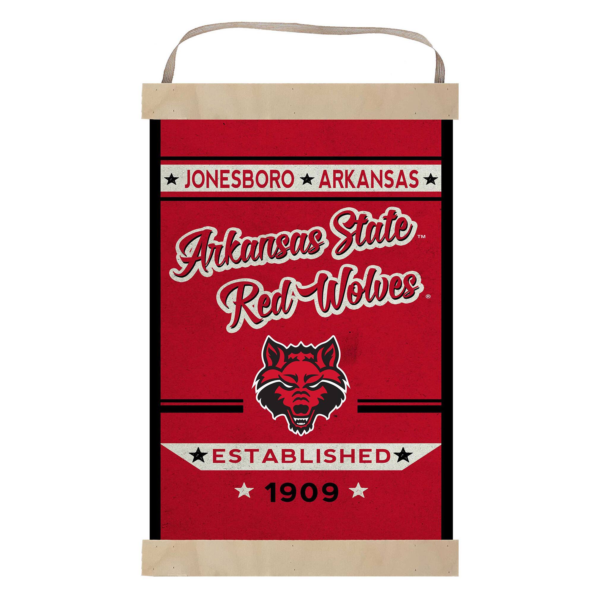 Jardine Arkansas State Wolves Faux Rust Banner Sign Red - Best Buy