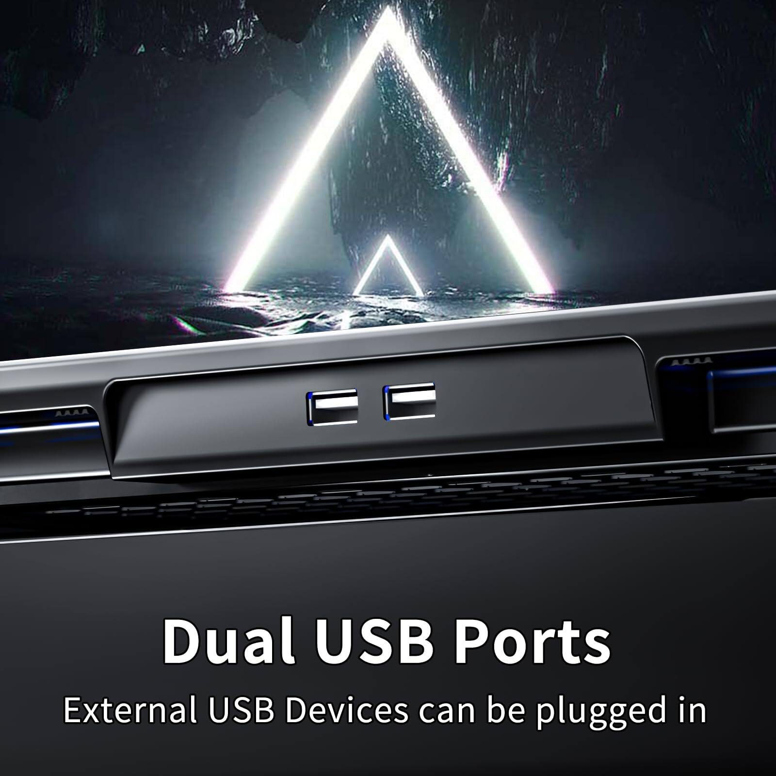 A.A.AA Dual USB Ports  
External USB Devices can be plugged in