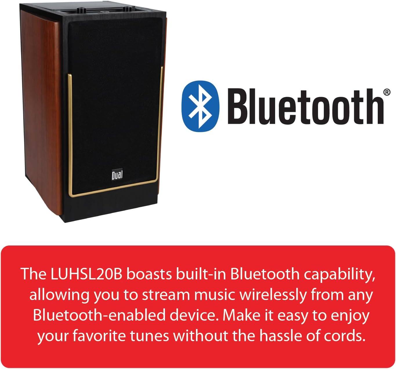 The LUHSL20B boasts built-in Bluetooth capability, allowing you to stream music wirelessly from any Bluetooth-enabled device. Make it easy to enjoy your favorite tunes without the hassle of cords.