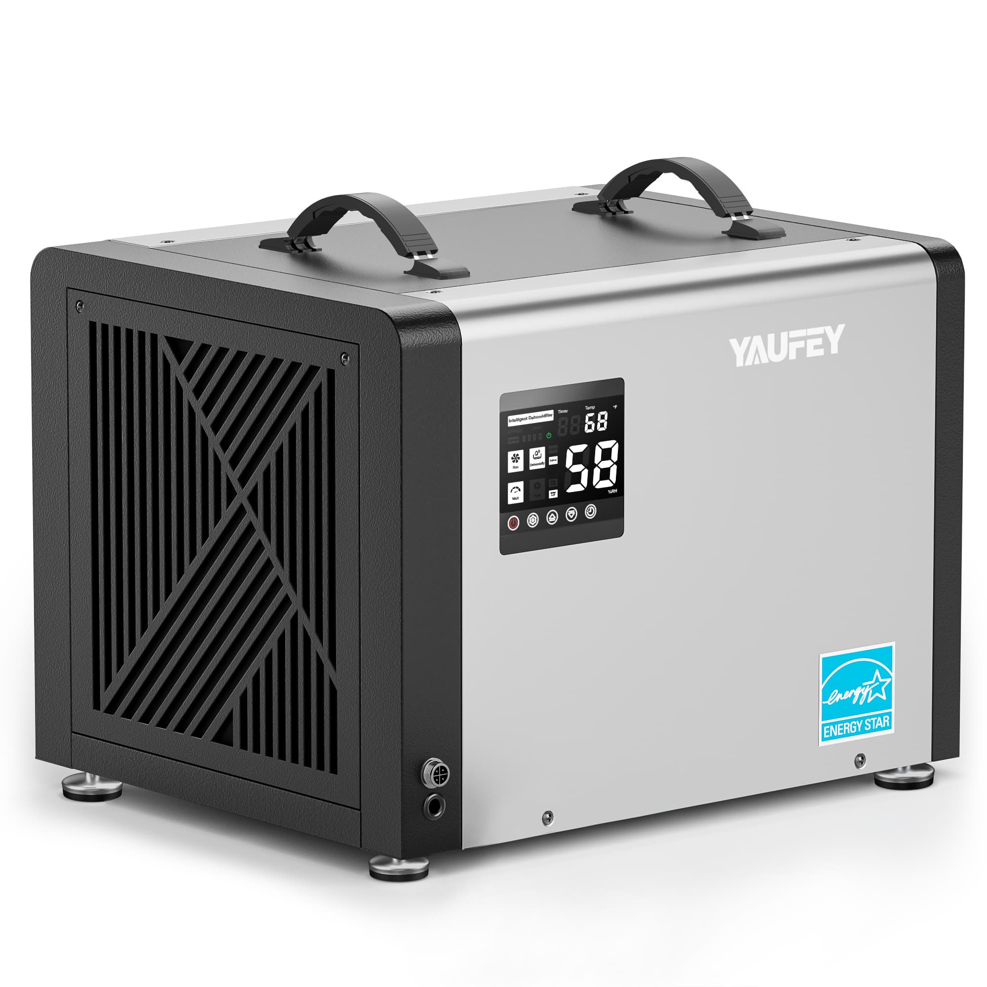 Yaufey - 70 Pints Commercial Dehumidifier up to 5,000 Sq. Ft. for Crawl space - Iron