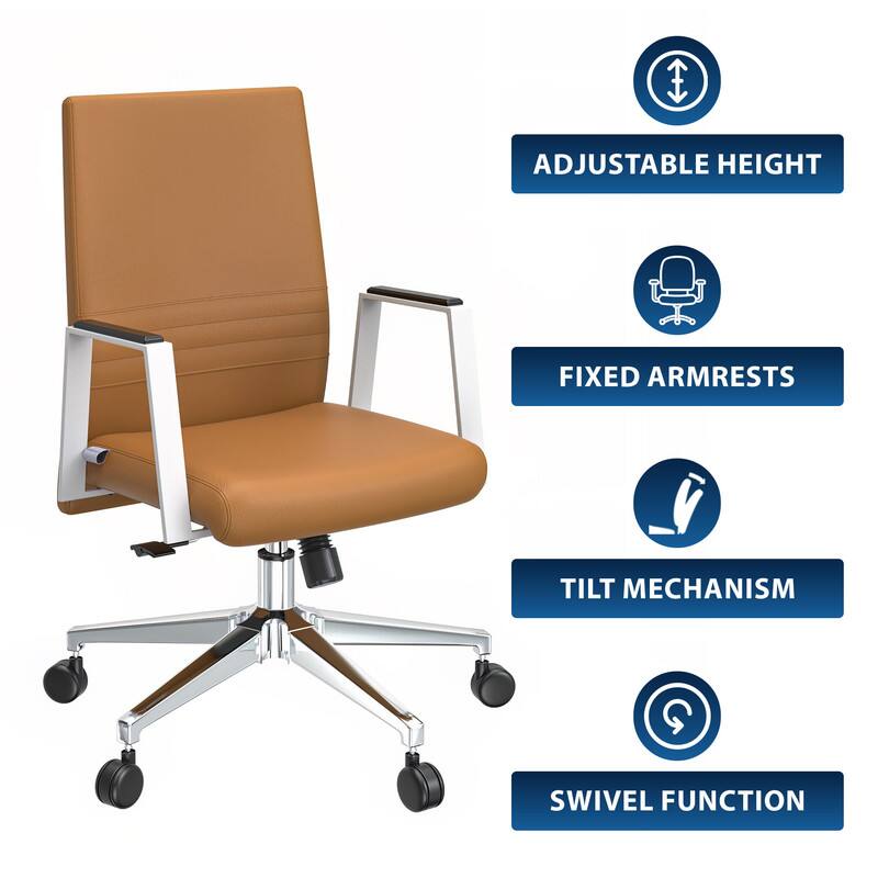 - Adjustable Height
- Fixed Armrests
- Tilt Mechanism
- Swivel Function
