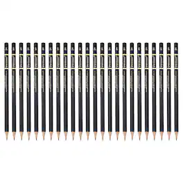 Unique Bargains - 24pcs Drawing Pencils, 2H Refill Sketch Pencils, Graphite Art Pencil Set Pro Lead for Painting, Shading, Office - Black