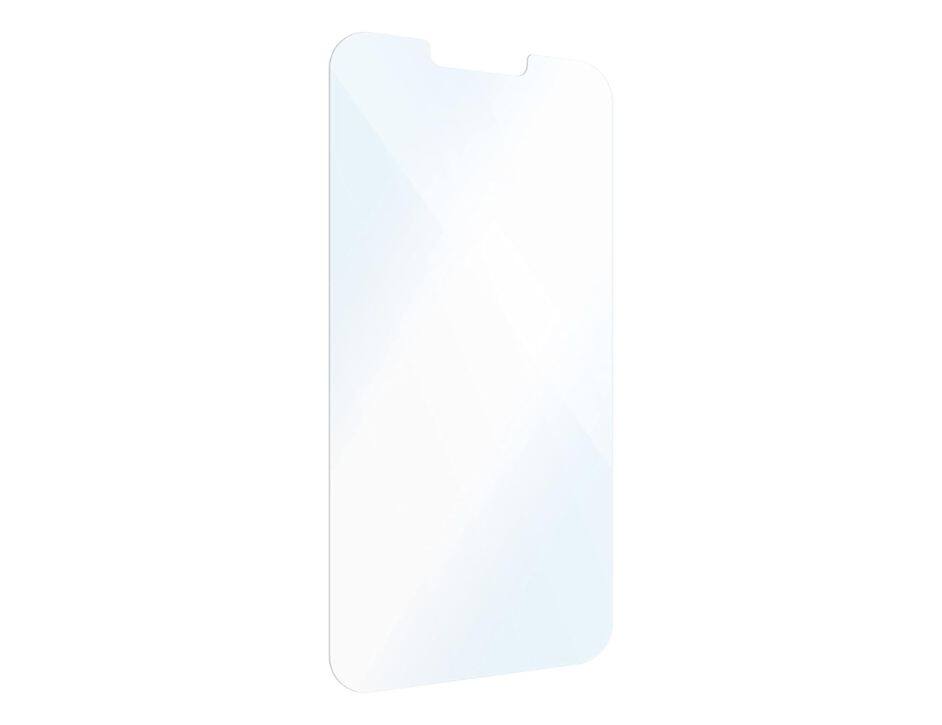Left. BodyGuardz - BodyGuardz Pure 2 EyeGuard Antimicrobial Tempered Glass Screen Protector for iPhone 13 Pro Max - Clear.