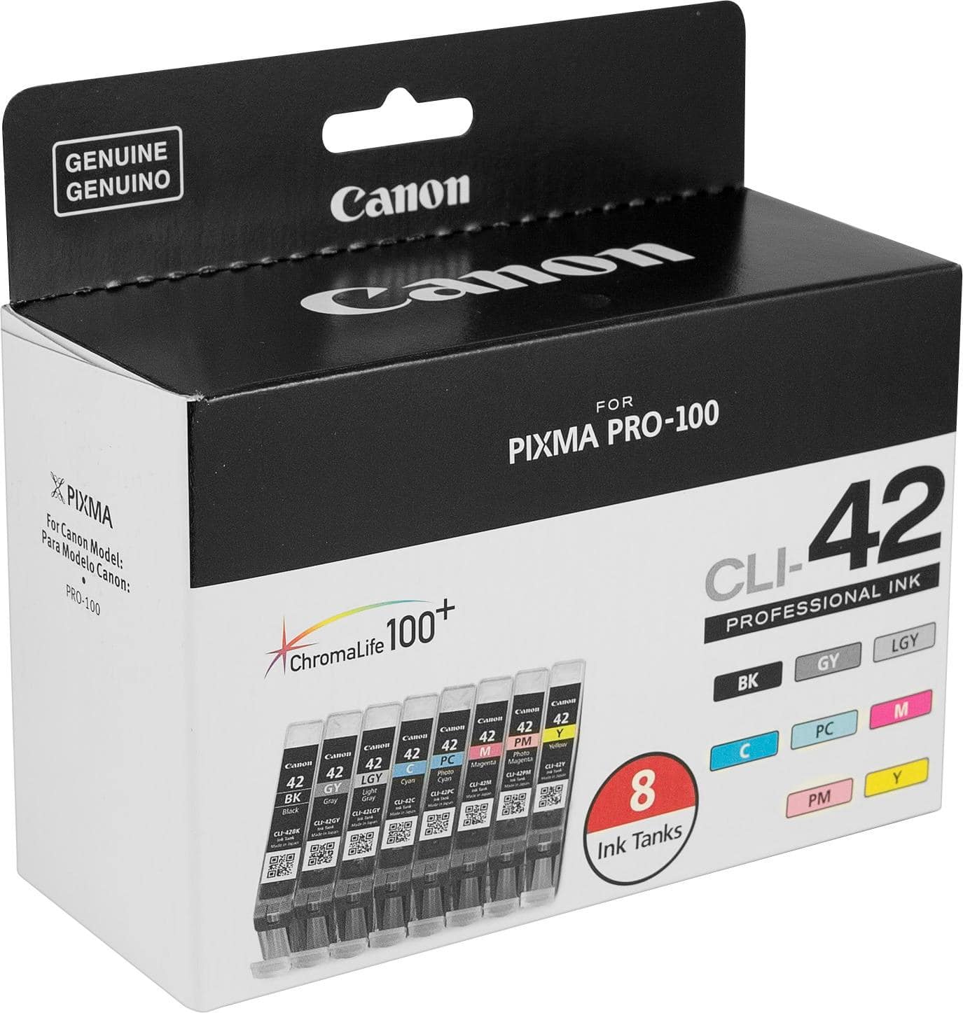Front. Canon - CLI-42 8-Pack Standard Capacity Ink Cartridges - Black/Cyan/Gray/Magenta/Yellow.
