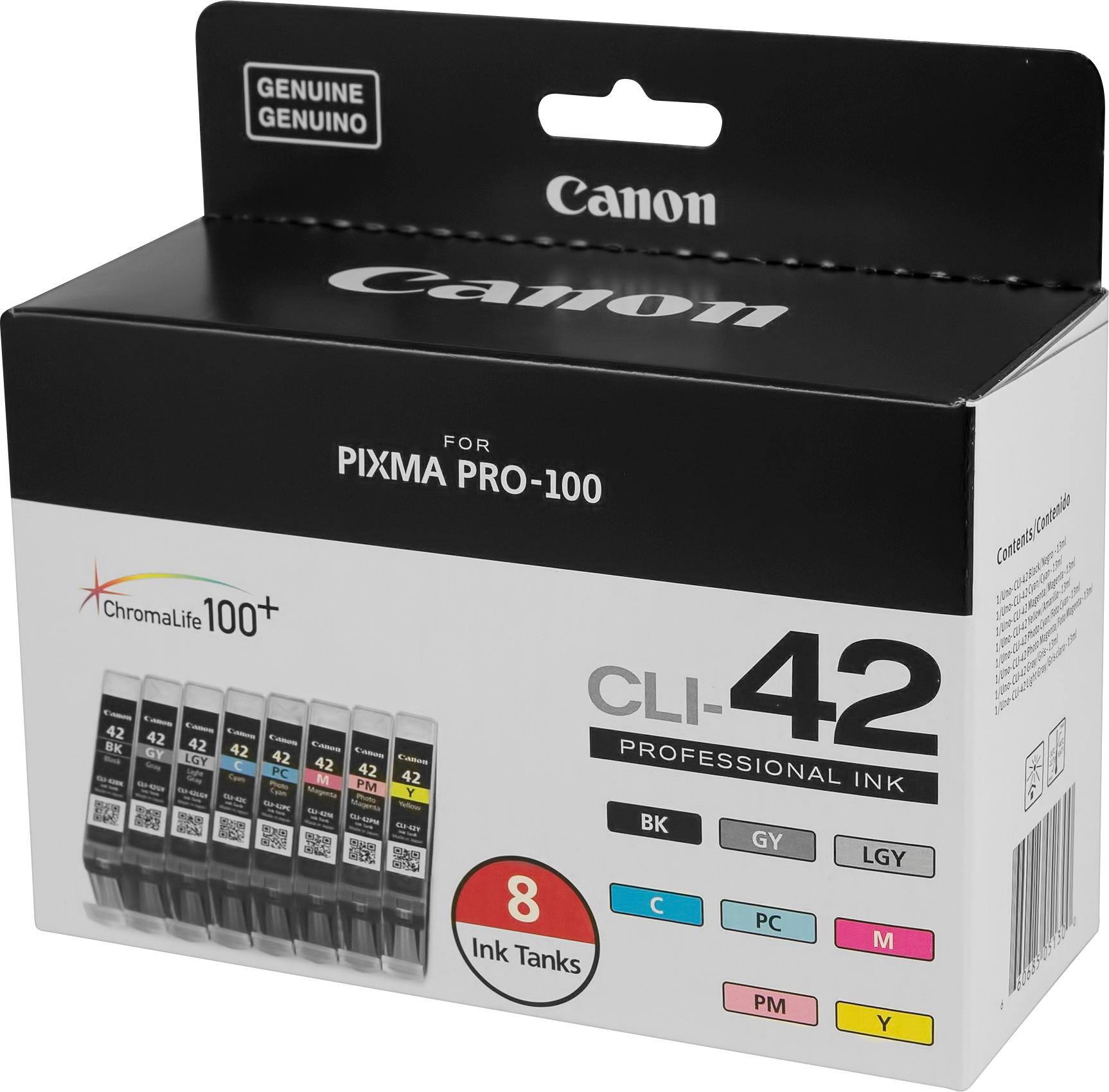 Alt View 11. Canon - CLI-42 8-Pack Standard Capacity Ink Cartridges - Black/Cyan/Gray/Magenta/Yellow.