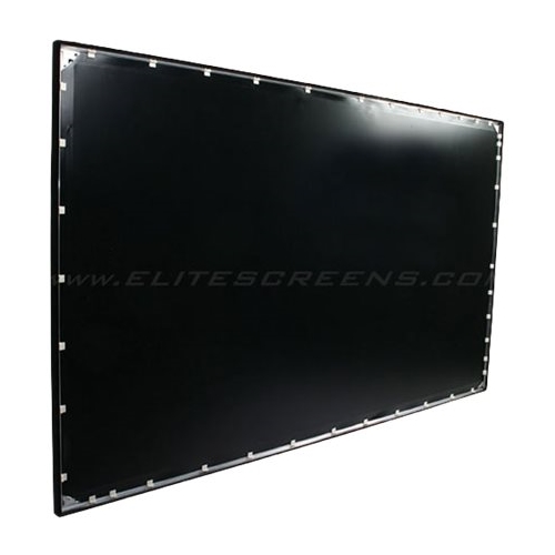 Back View: Elite Screens - Manual B Series 135" Projector Screen - Black/white