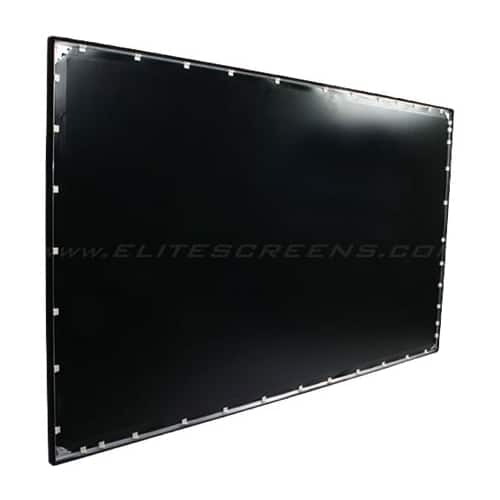 Back View: Elite Screens - Screens Manual B Series 135" Projector Screen - White