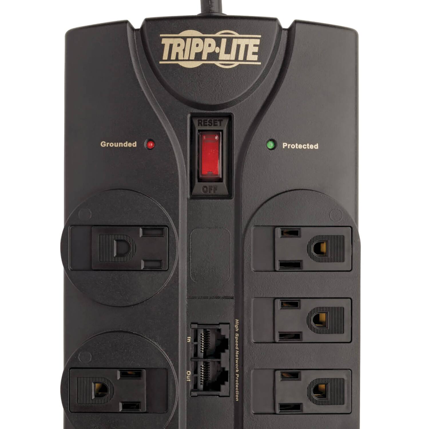 TRIPP-LITE

Grounded

RESET

Protected

OFF

High-Speed Network Protection
