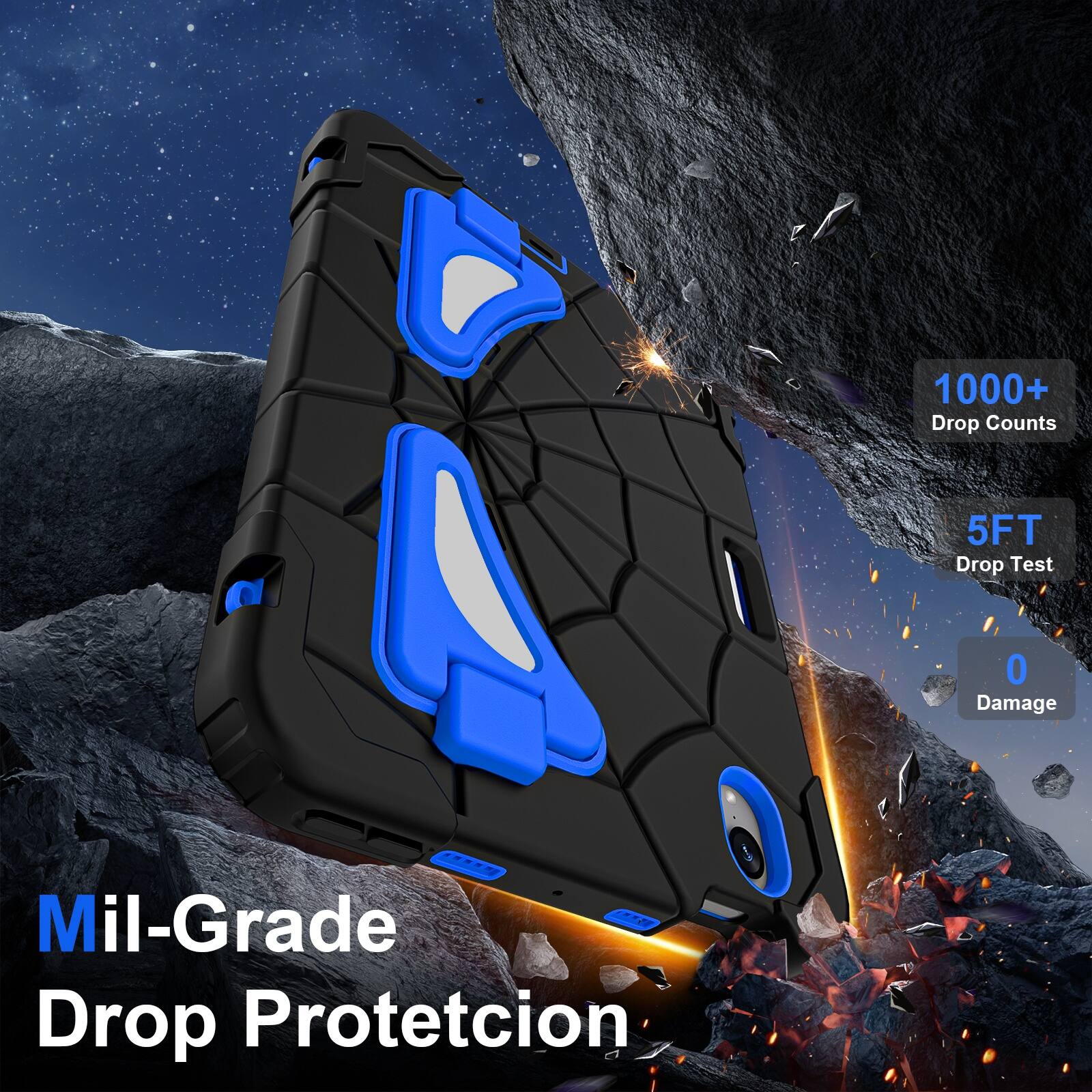 1000+ Drop Counts  
5FT Drop Test  
0 Damage  
Mil-Grade Drop Protection