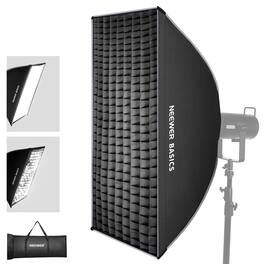 Neewer - 24"x35" Strip Softbox Kit, Quick Release Bowens, w/ Grid & Bag