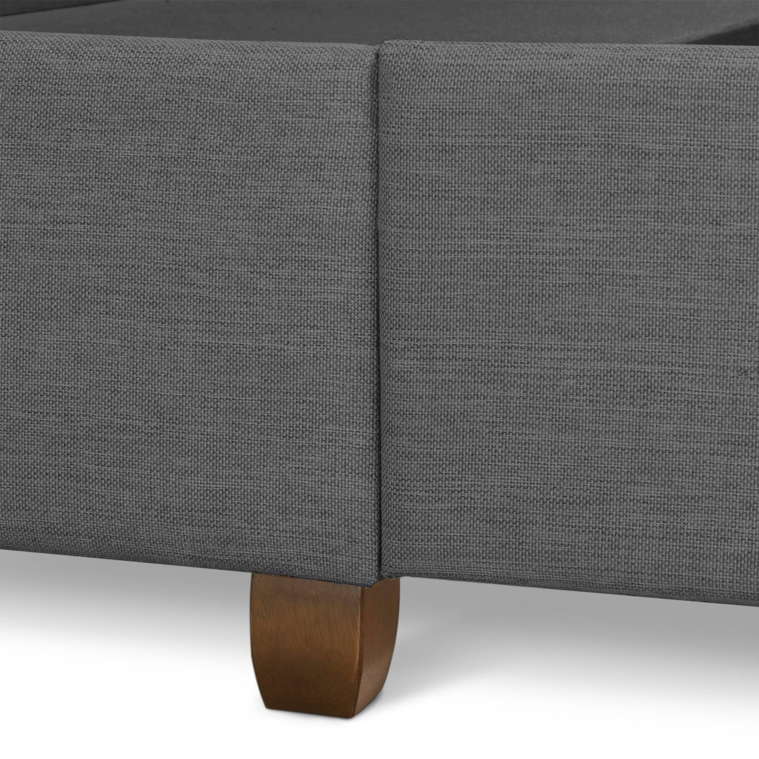 Alt View 22. Finch - Maxwell Storage Bed with Adjustable Height Headboard Queen - Dark Gray.
