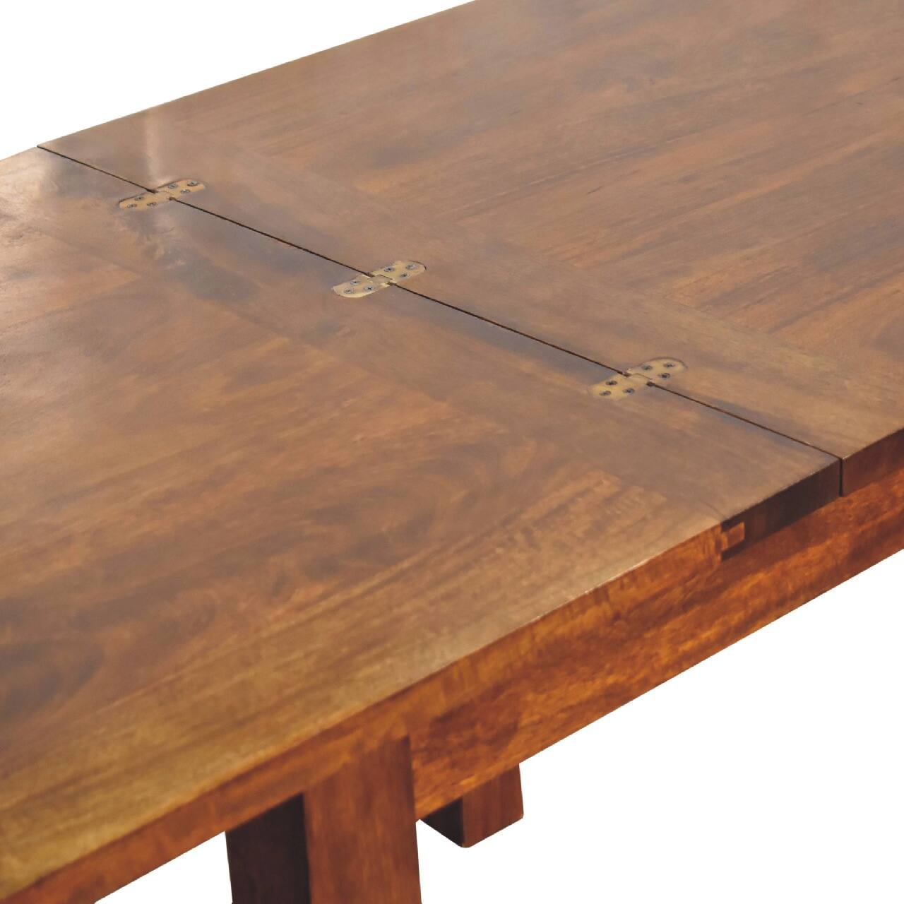 Alt View 3. Artisan Furniture - Chestnut Butterfly Dining Table - Dark Brown.