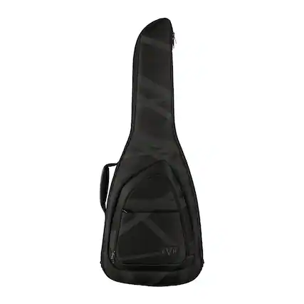 Front. EVH - EVH Striped Durable, Stylish, and Secure Guitar Gig Bag (Black and Gray).
