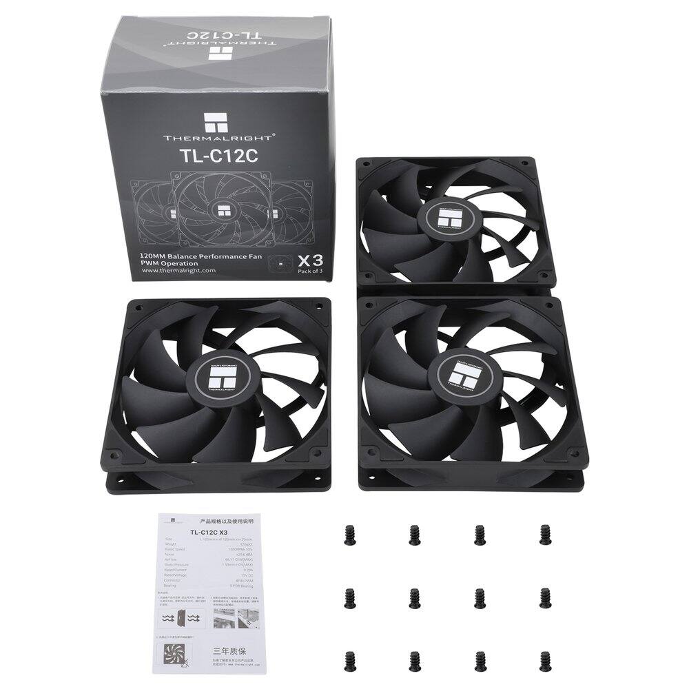 TL-C12C AHOINI  
THESNA - THERMALRIGHT  
TL-C12C  
MMOLI  
Balance Performance Fan  
PWM Operation  
www.thermalright.com  
3 Pack  
TL-C12C X3 xI