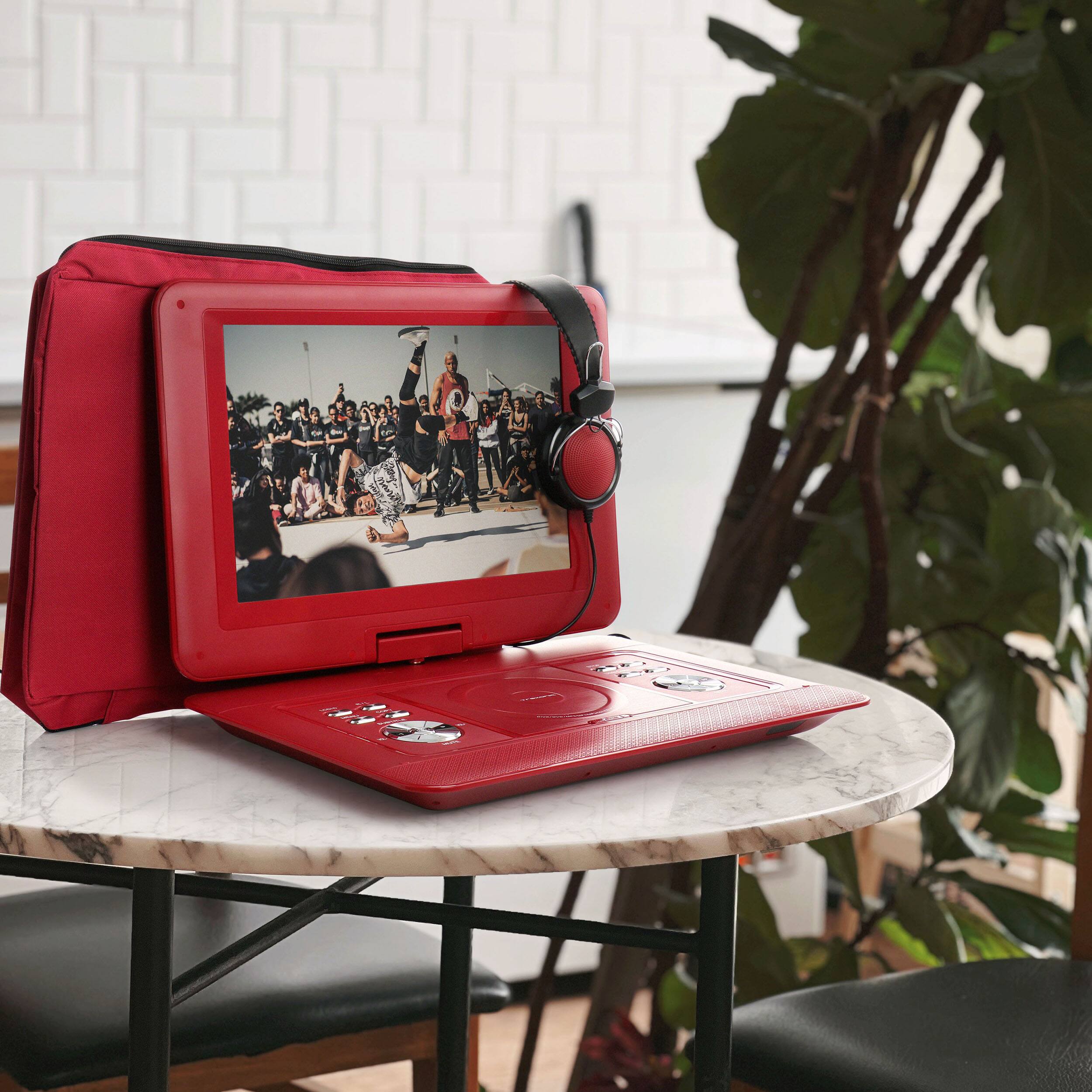 Alt View 7. Trexonic - Refurbished 14.1 Inch Portable DVD with TV Tuner Player with Swivel TFT LCD Screen and USB,SD,AV,HDMI Inputs - Red.