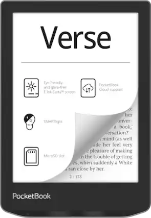 Verse
- Eye-friendly and glare-free E Ink Carta™ screen
- PocketBook Cloud support
- SMARTlight
- MicroSD slot
PocketBook
---
O: her conversation? a book, conversation? her mind (as well as her feel very pleasure of making es, when suddenly a White ran close by her.
2 / 178