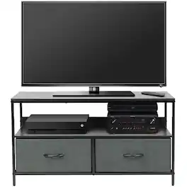 Sorbus - TV Stand with 2 Drawers – Fits Most Flat-Screen TVs – Modern Media Console with Gaming Console Storage - Black