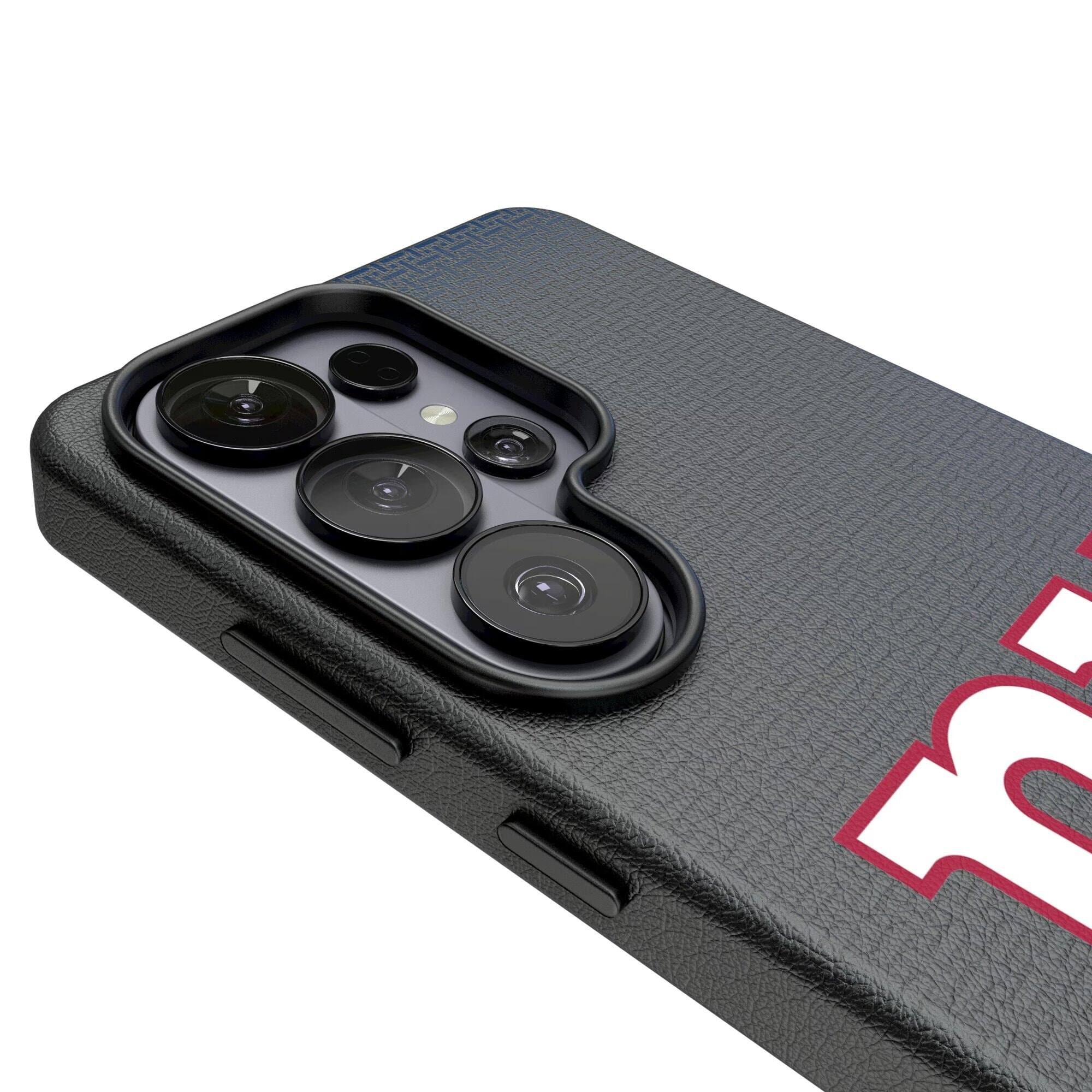 Alt View 2. Keyscaper - New York Giants Linen Galaxy Magnetic Bump Case - S25 - Black.