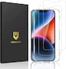 Front. UNBREAKcable - 2-Pack Screen Protector Tempered Glass for iPhone 14/13/13 Pro - Clear.