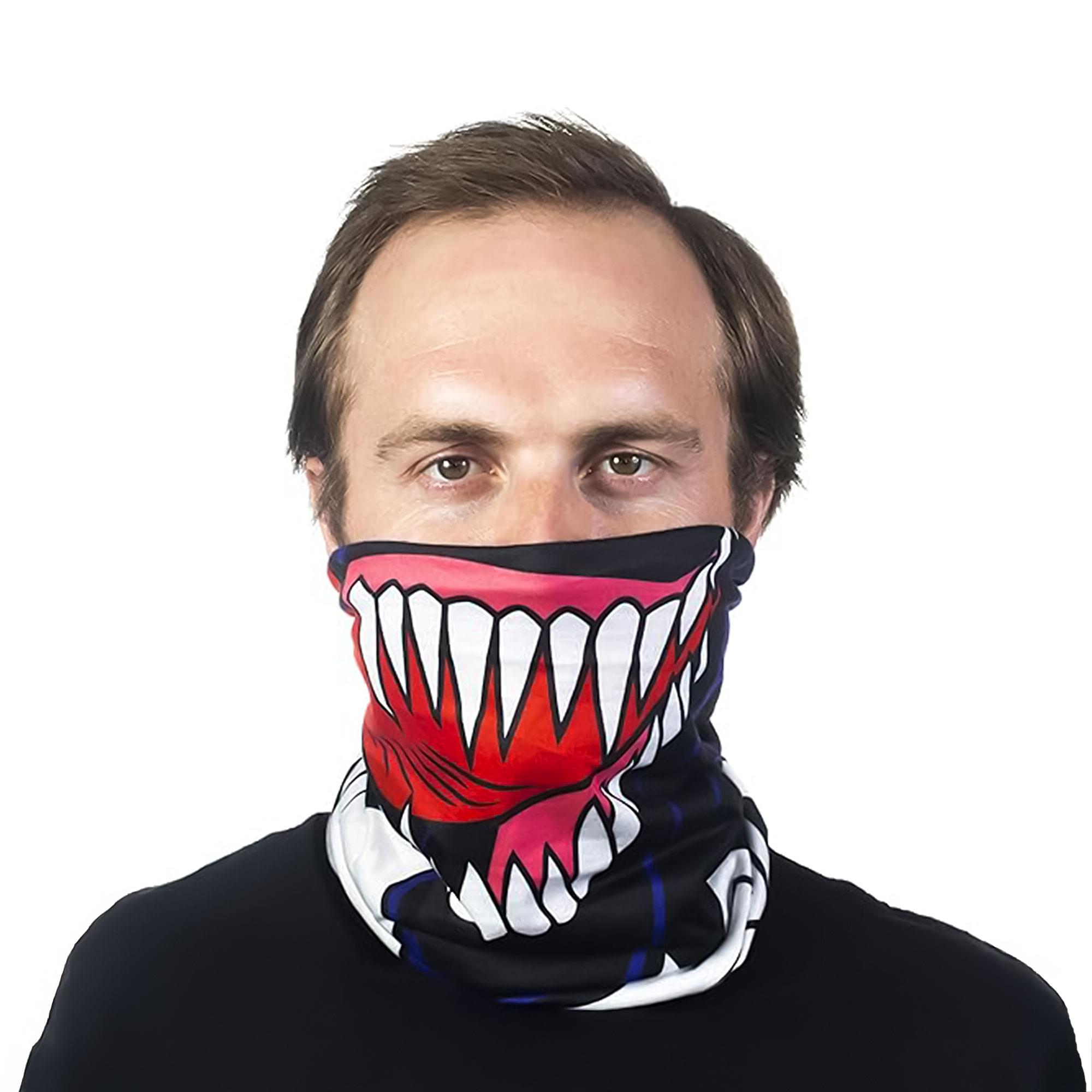 Alt View 1. Concept One - Marvel Venom Neck Gaiter | One Size - Black.