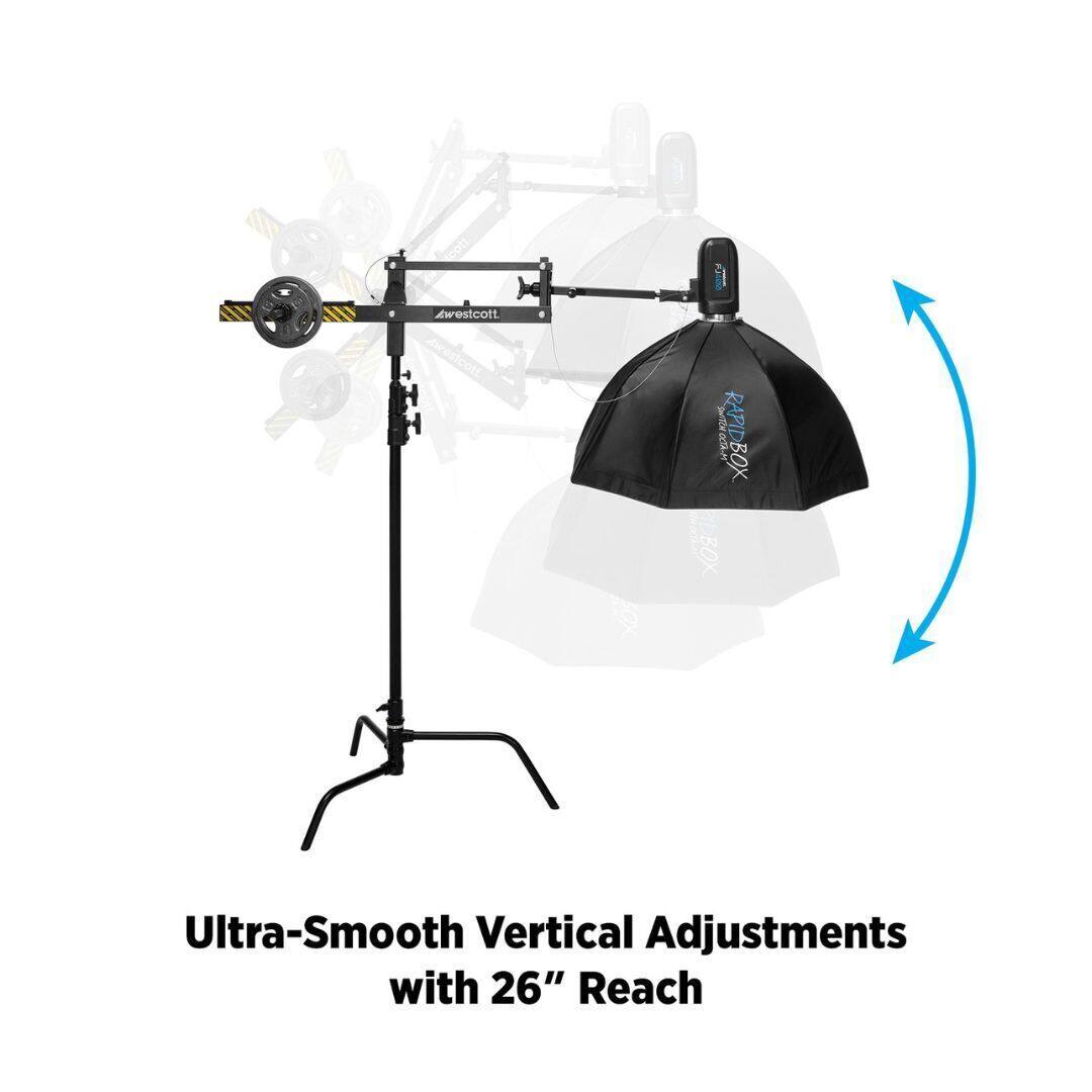 Westcott RapidBox  
Ultra-Smooth Vertical Adjustments with 26" Reach